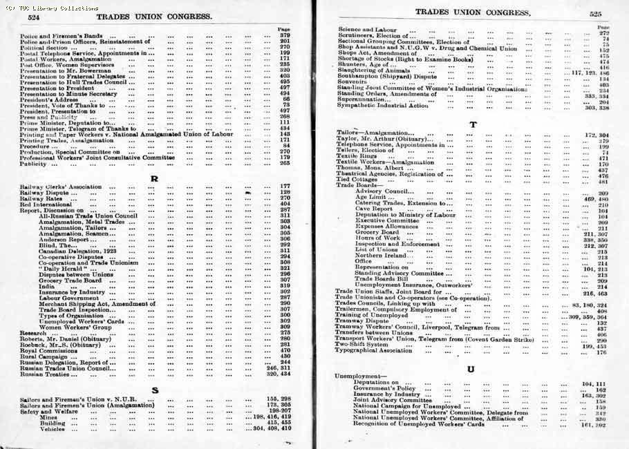 TUC Report, 1924