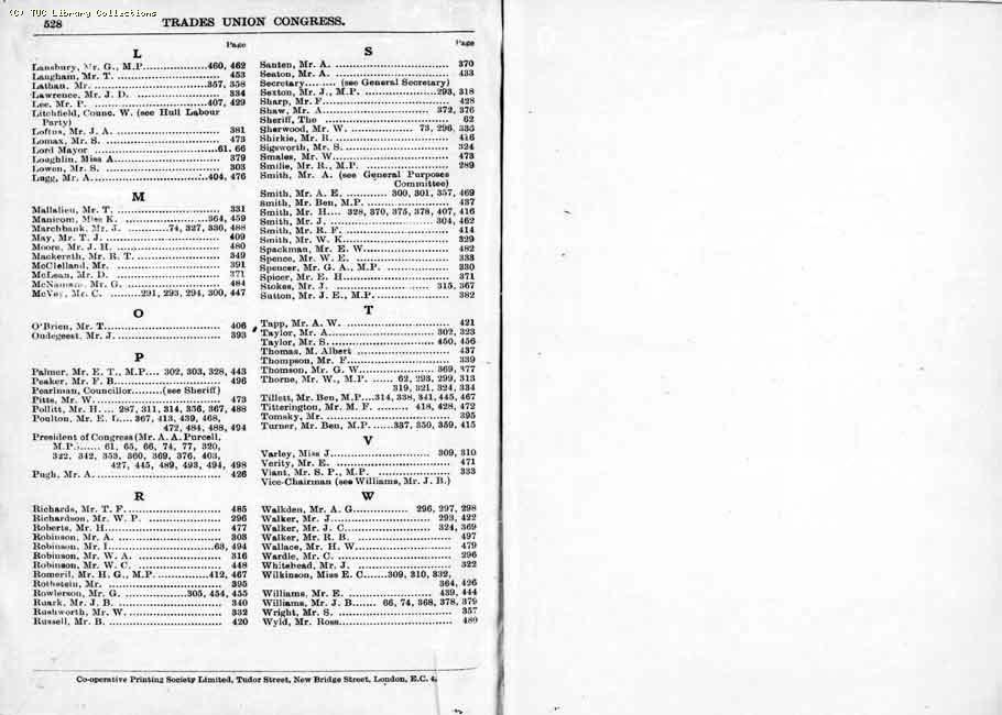 TUC Report, 1924