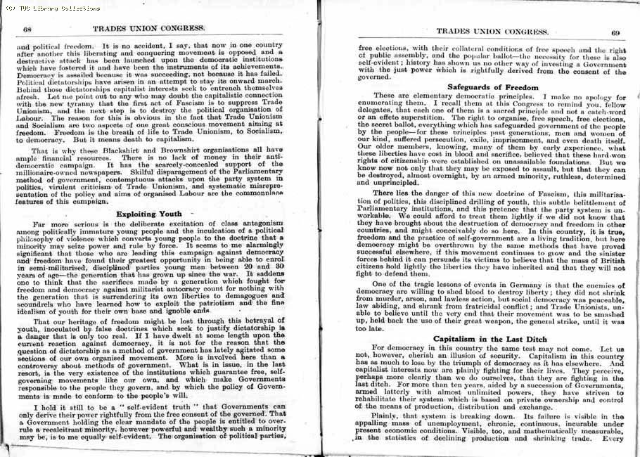 TUC Report, 1933