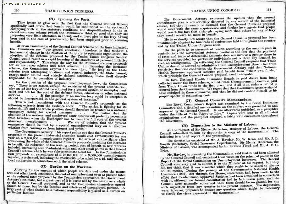 TUC Report, 1933