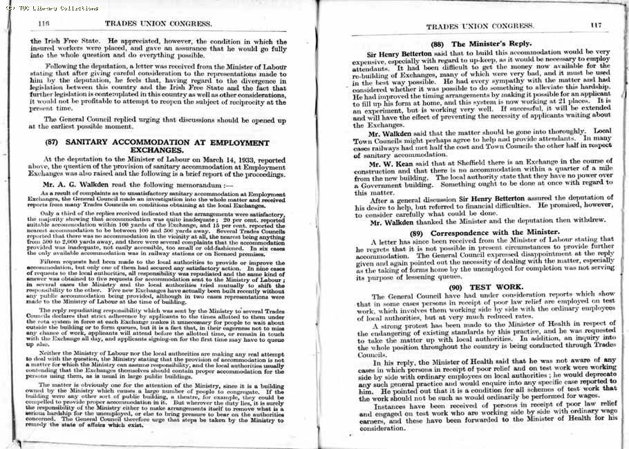 TUC Report, 1933
