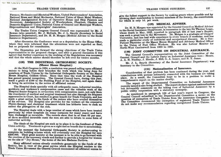 TUC Report, 1933