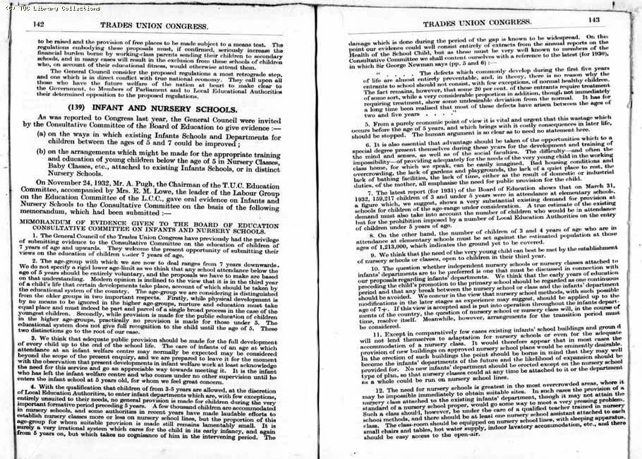 TUC Report, 1933