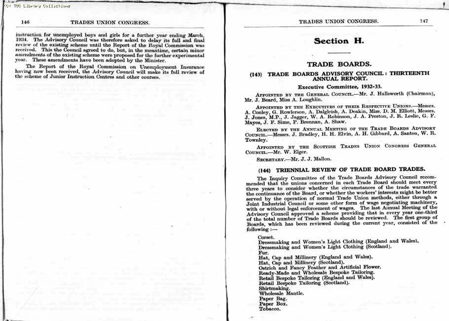 TUC Report, 1933