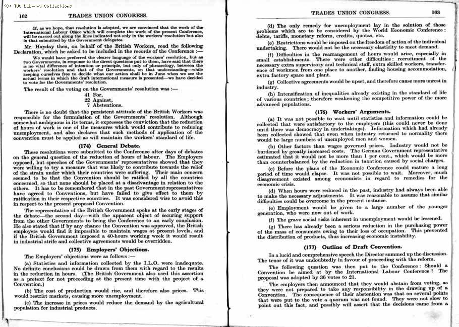 TUC Report, 1933