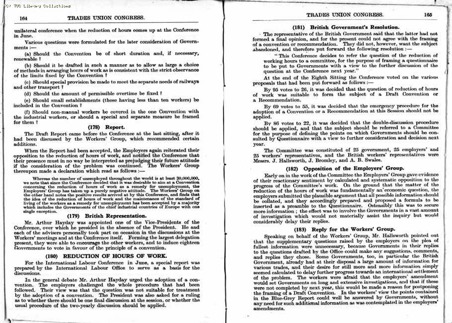 TUC Report, 1933