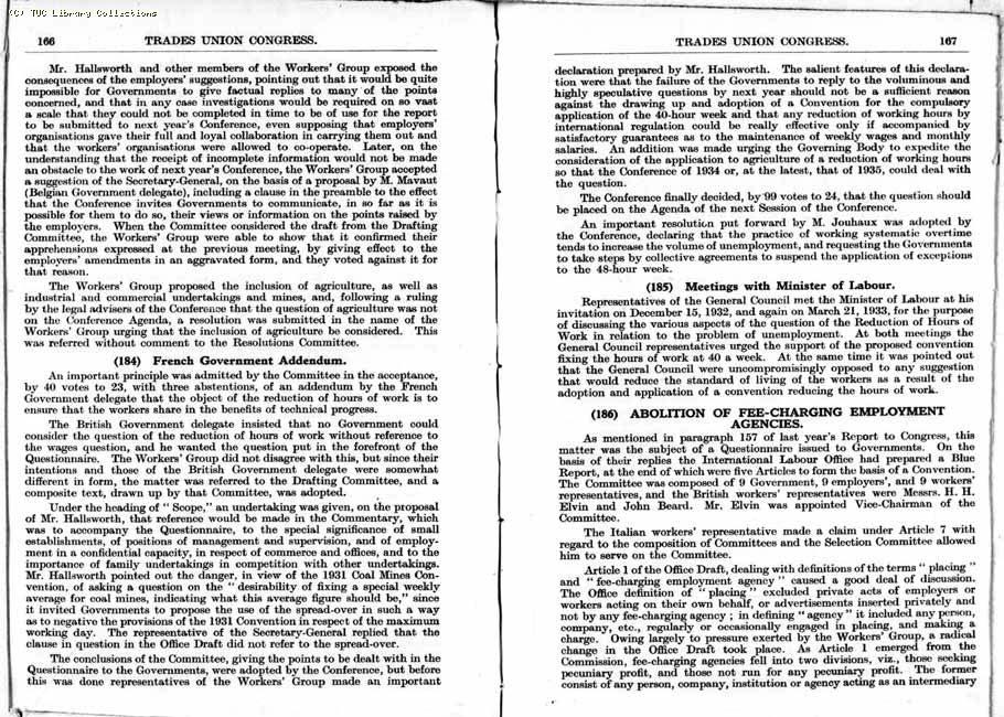 TUC Report, 1933