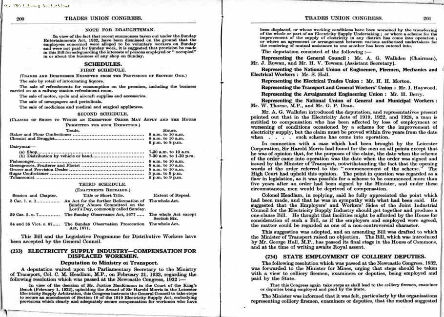 TUC Report, 1933