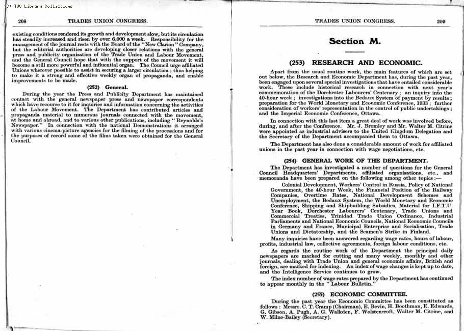 TUC Report, 1933