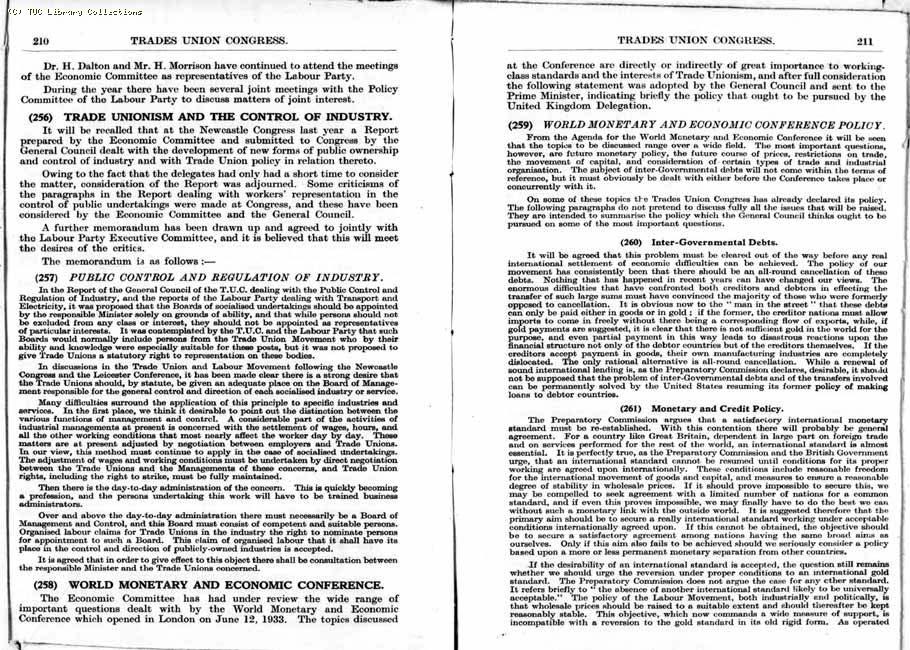 TUC Report, 1933