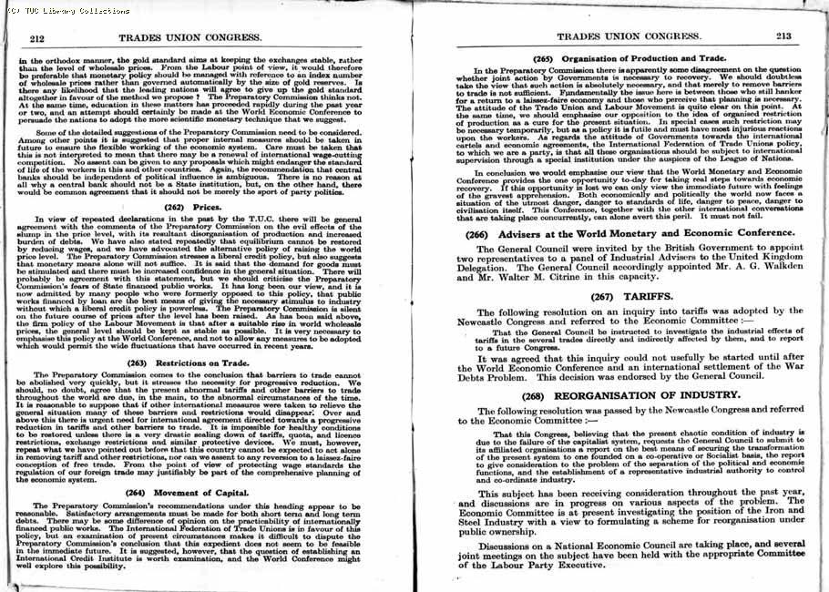 TUC Report, 1933