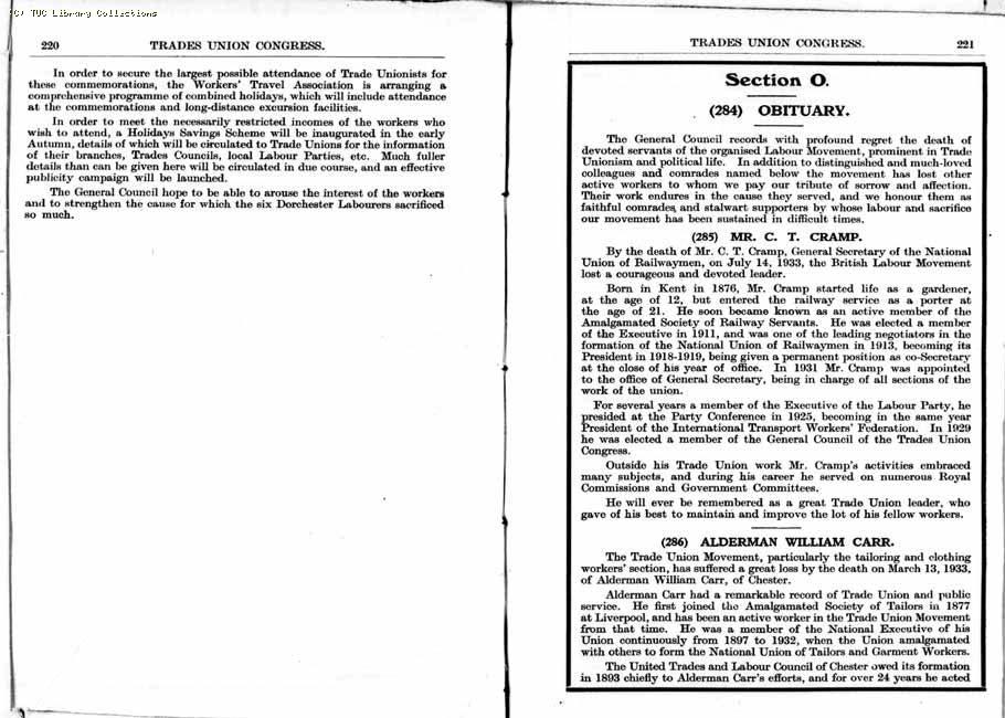 TUC Report, 1933