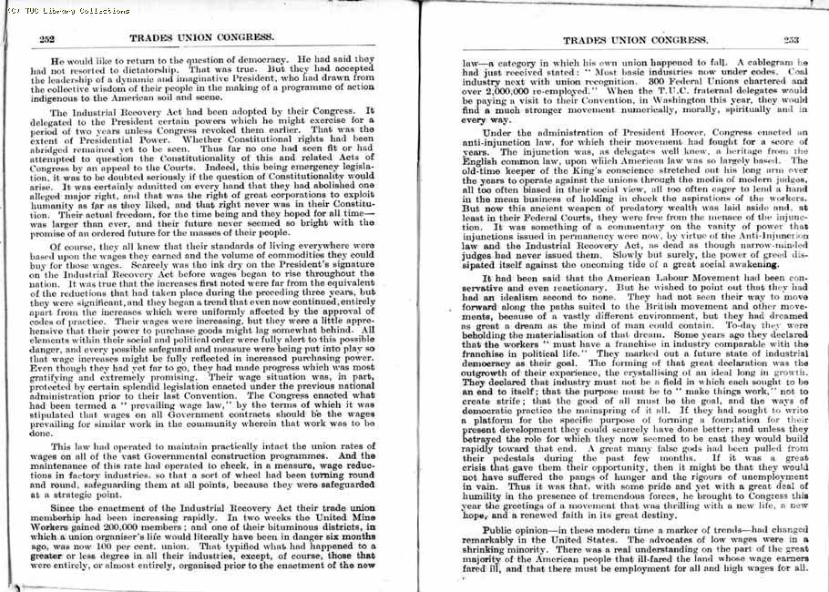 TUC Report, 1933