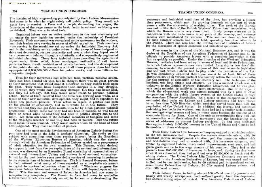TUC Report, 1933
