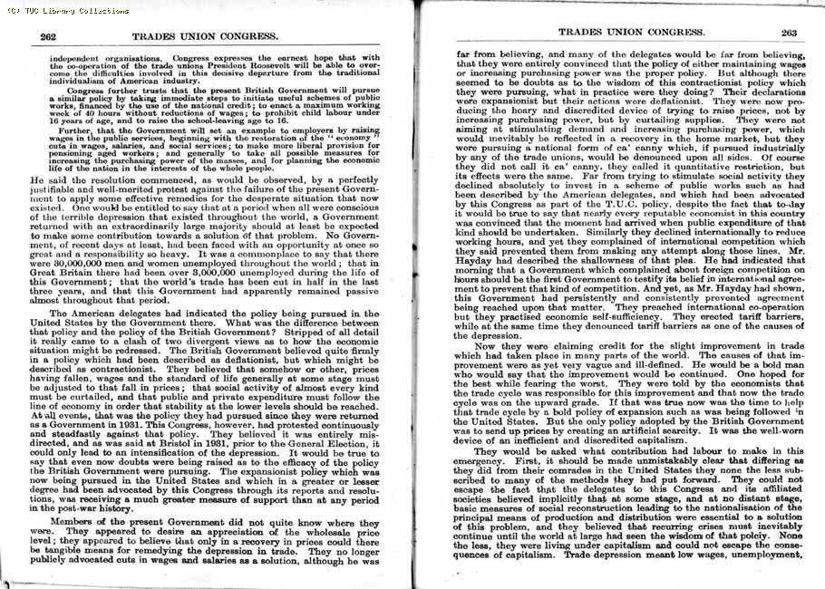 TUC Report, 1933