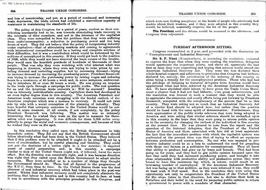 TUC Report, 1933