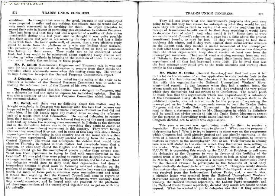 TUC Report, 1933