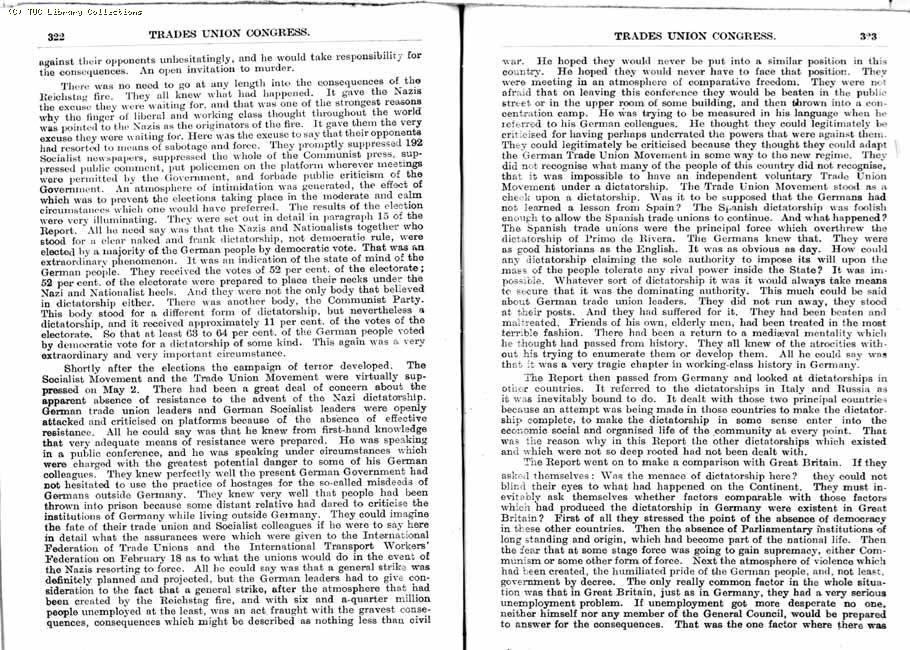 TUC Report, 1933