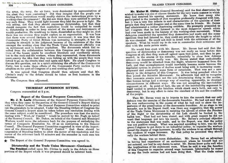TUC Report, 1933