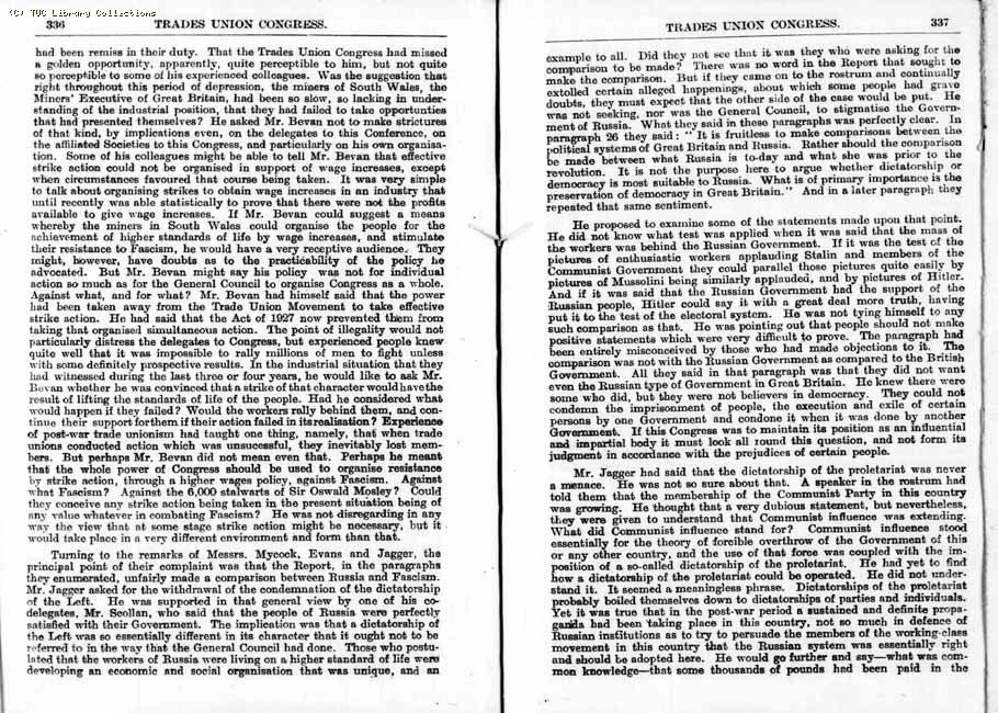 TUC Report, 1933