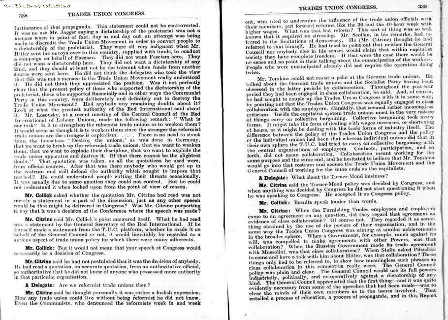 TUC Report, 1933