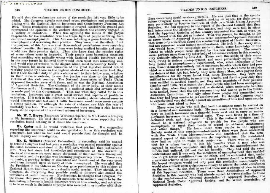 TUC Report, 1933