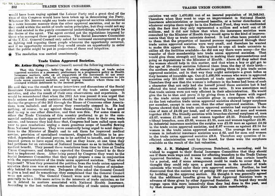 TUC Report, 1933