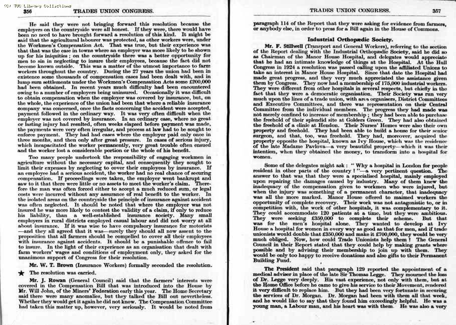 TUC Report, 1933