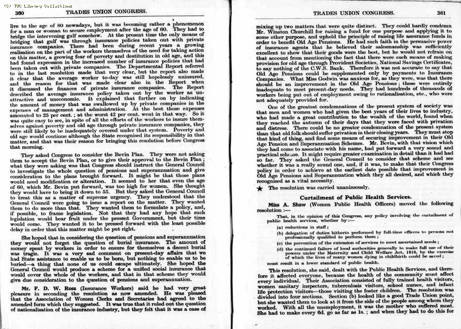 TUC Report, 1933