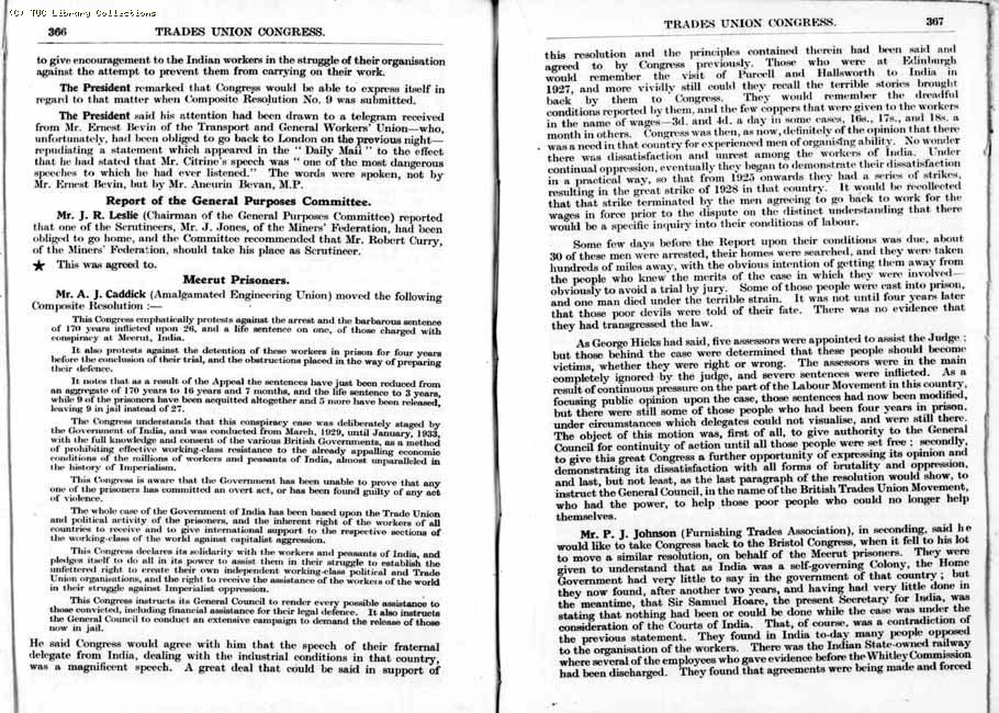 TUC Report, 1933