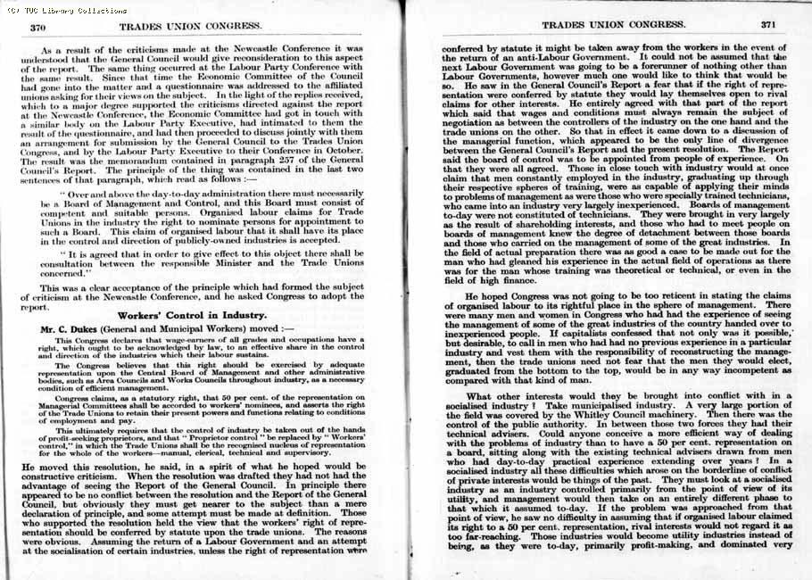 TUC Report, 1933