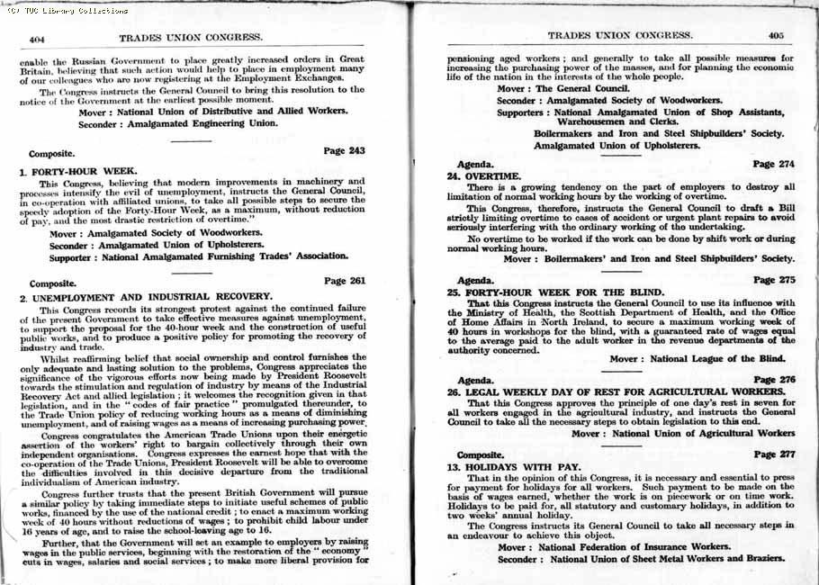 TUC Report, 1933