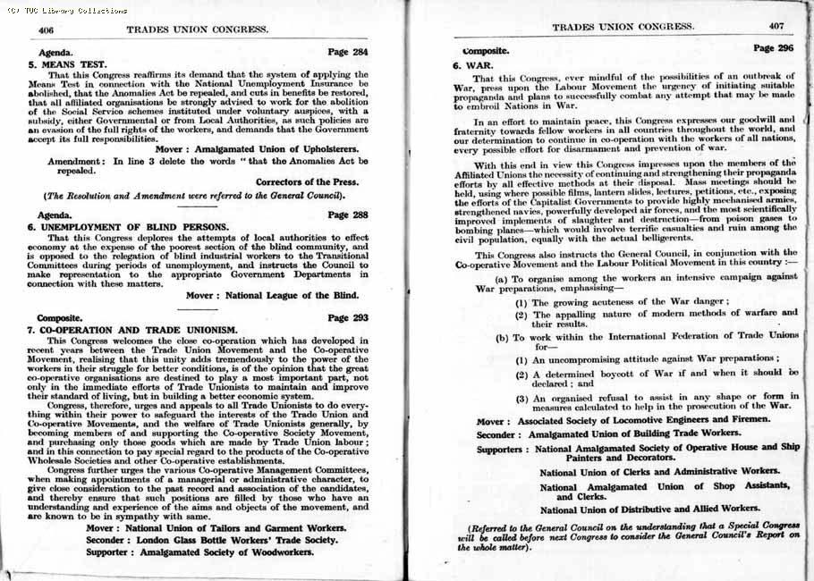 TUC Report, 1933