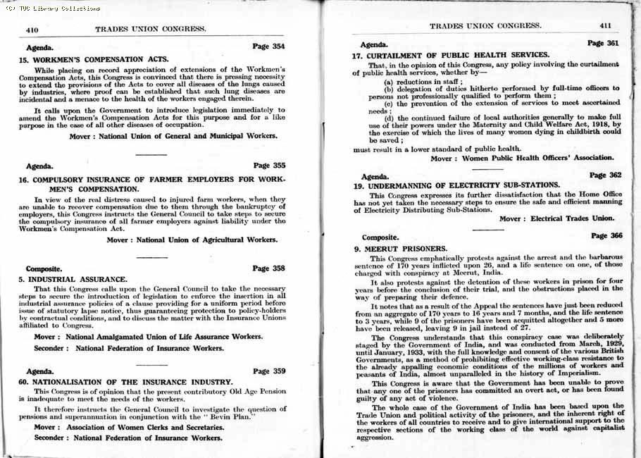 TUC Report, 1933
