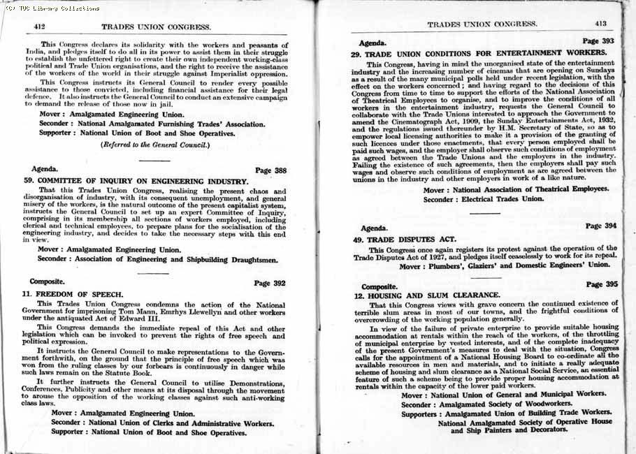 TUC Report, 1933