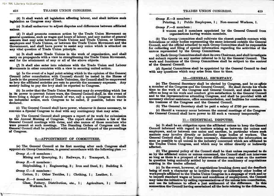 TUC Report, 1933