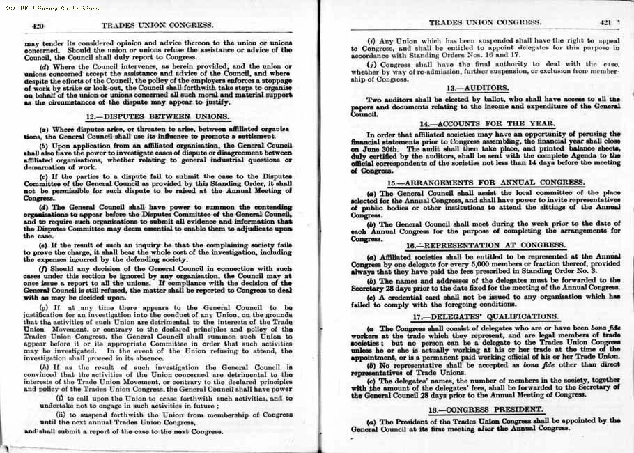 TUC Report, 1933