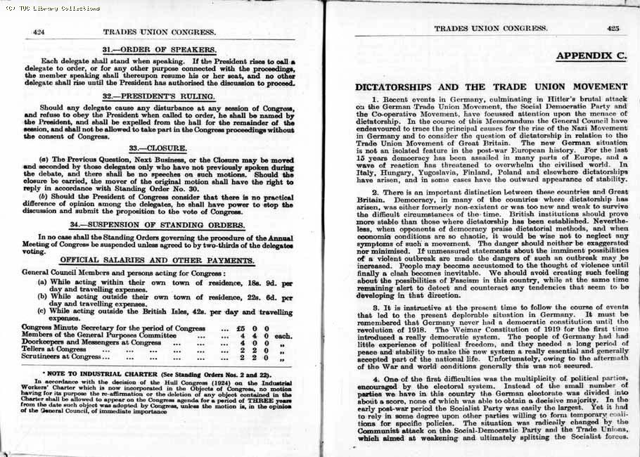 TUC Report, 1933