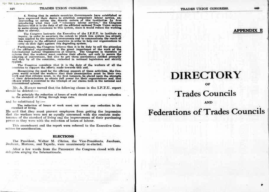 TUC Report, 1933