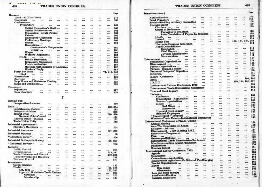 TUC Report, 1933