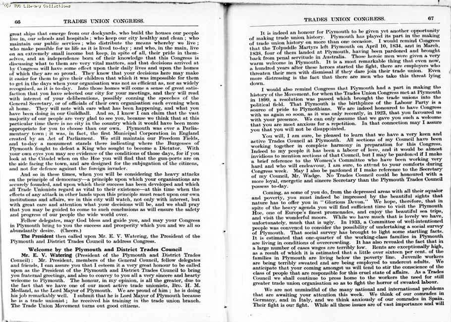 TUC Report, 1936