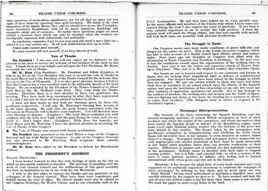 TUC Report, 1936