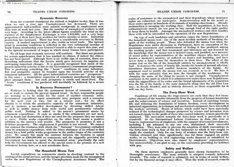 TUC Report, 1936