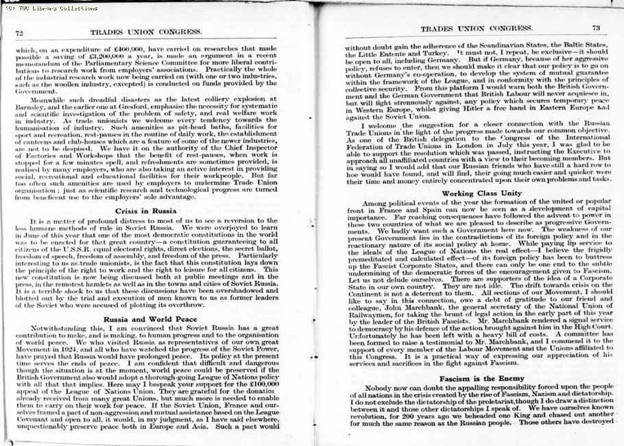 TUC Report, 1936