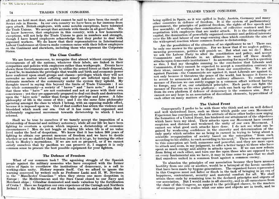 TUC Report, 1936