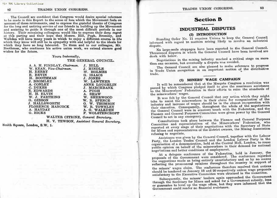 TUC Report, 1936