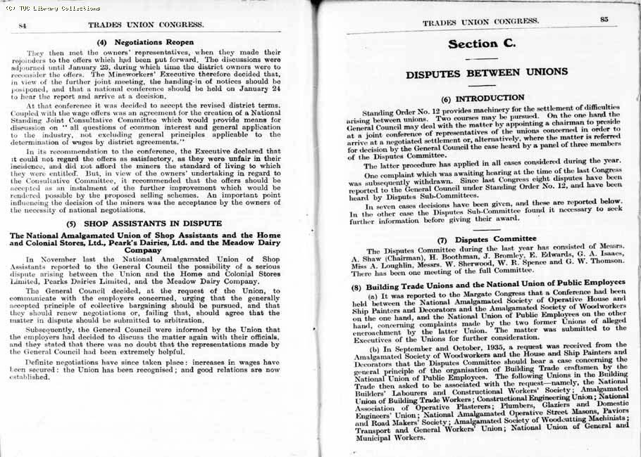 TUC Report, 1936