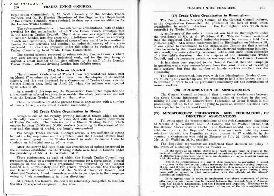 TUC Report, 1936