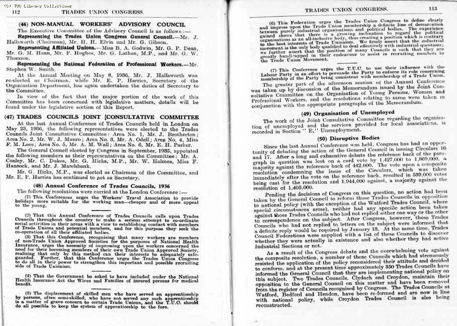 TUC Report, 1936