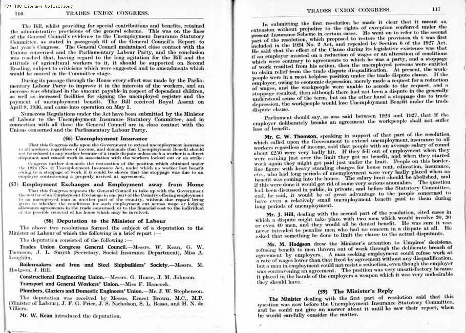TUC Report, 1936